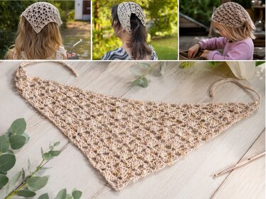 Häkelanleitung Bandana - Minituch | jede Größe, jedes Garn