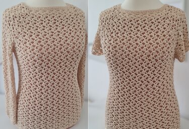 Pullover / Shirt "Wüstenwind" Häkelanleitung RVO jede Größe