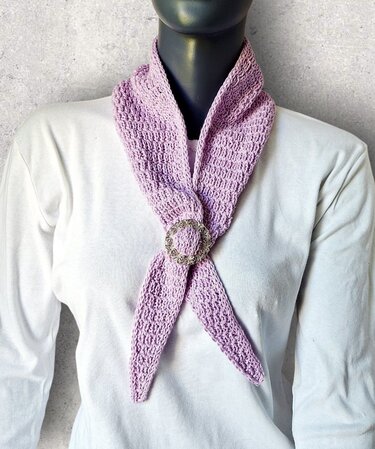 Strickanleitung Mini-Schal, Halstuch aus Baumwollgarn   #383 - Bild 2