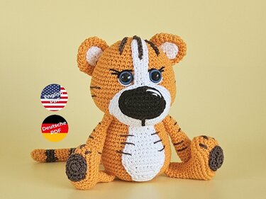 Tiger Theodor - Häkelanleitung Amigurumi Tiger PDF