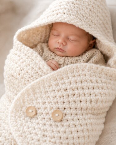 Warme Häkeldecke für die Babyschale – Perfekte Kuscheldecke für den Winter! - Bild 3