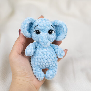 Häkelanleitung Elefant aus Chenillegarn – Amigurumi PDF - Bild 7