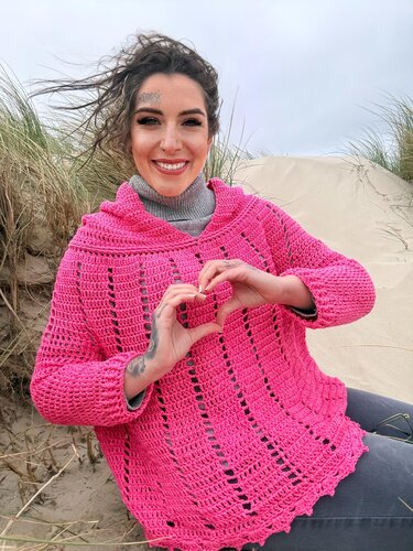 Häkelanleitung HOODIE "Pinke Düne" - Bild 9