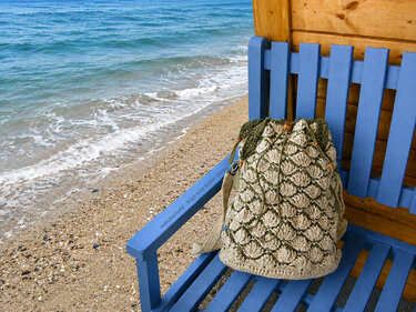 Gehäkelte Tasche | ANANAS BEACH BAG |  Papiergarn | Raffia | Strand, Party - Bild 7