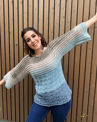 Häkelanleitung 1-Bobbel-Pulli "CAMPINGSTERNCHEN" - Bild 7