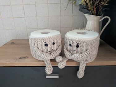 Häkelanleitung Klopapier-Männchen - süße Deko fürs  Badezimmer