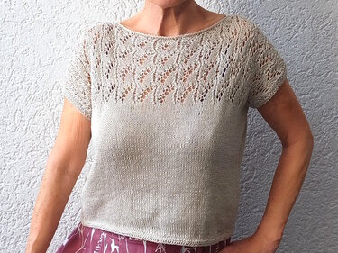 Strickanleitung Shirt CoCo – Leichtes Sommertop mit Lochmuster - Bild 4
