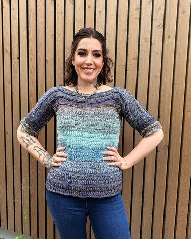 Häkelanleitung 1-Bobbel-Pulli "KARIBISCHE STERNSCHNUPPE" - Bild 5