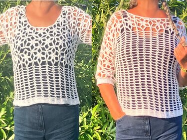 Shirt :  Sternenhimmel – 2 Modelle Häkelanleitung