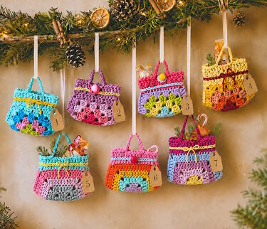 Häkelanleitung Mini Handtasche, Schlüsselanhänger Bag Charm Adventskalender - Bild 2