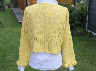 Aurea - Luftiger Bobbel - Häkelpullover mit Volantärmeln - Bild 7