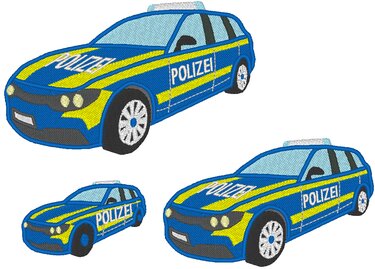 Stickdatei - Polizeiauto gefüllt Polizei