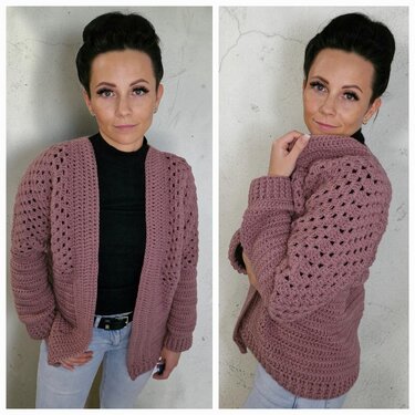 PDF Häkelanleitung Häkelcardigan HexaHug Hexagonjacke