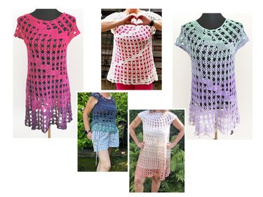 Shirt/Tunika/Kleid Trenzada, Häkelanleitung