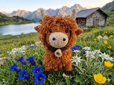 Highland Cow – amigurumi crochet pattern, approx. 20 cm