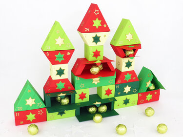 Adventskalender – Bauklotzburg – Bastelvorlagen und Anleitung - Bild 6
