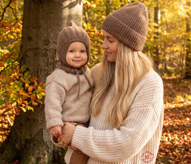 Balaclava hat/SCARF HAT in “alpaca” with cross ribs and lengthwise No 009 - Image 2
