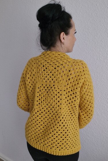 PDF Häkelanleitung Cardigan Honey / herbstliche Hexagon Jacke häkeln - Bild 12