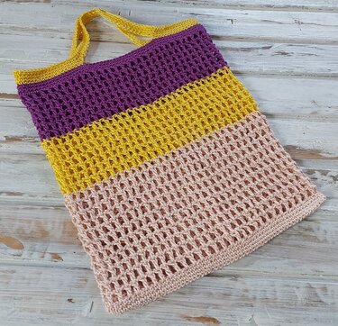 Tasche Gitti - Einkaufsnetz Häkelanleitung