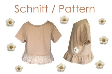 Instructions & Pattern Ruffle Hem T-Shirt Daisy, Sizes 80–140