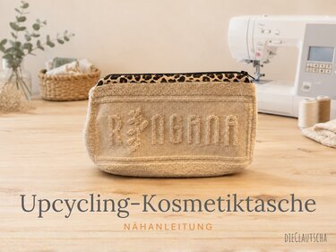 Upcycling-Kosmetiktasche – Nähanleitung mit Schnittmuster