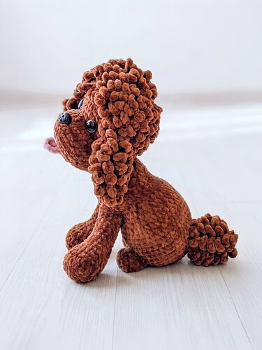 Poodel toy. Low sew crochet pattern