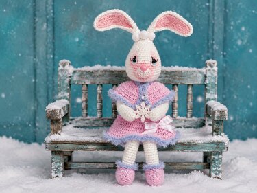 Crochet Snow Bunny – English Crochet Pattern PDF - Image 3