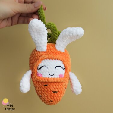 Free Carrot Bunny Crochet Pattern - Easter Amigurumi PDF
