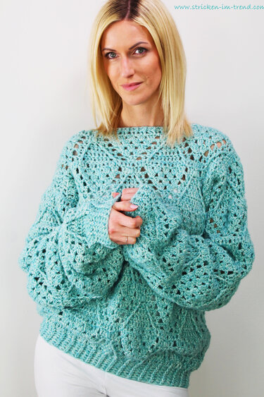 Crochet Pattern for a Sweater in Lace Stitches | Oversized SYDNEY #1 - Image 5