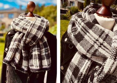 Scott Black & White Scarf from the Highland Collection