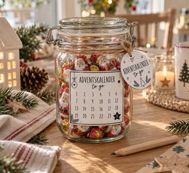 Adventskalender to go PDF | 6 Etiketten zum Ausdrucken - Bild 3