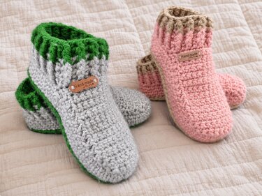 Häkelanleitung Hausschuhe, Kuschelige Unisex Pantoffeln, PDF - Bild 4
