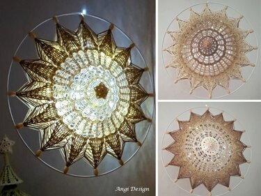 festliches 2-teiliges Mandala "Zimtsternchen" mit Lichterkette zu befüllen