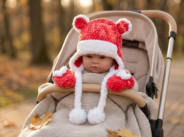 Häkelanleitung – kuschelige Babymütze mit Ohren & Fäustlingen - Bild 2