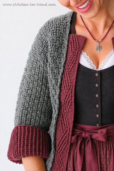 Traditional Cardigan Crochet Pattern with Beautiful Border | AlpenChic - Image 11