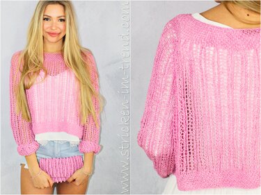 Strickanleitung für Sommerpulli | YoungFashion #4 + BONUS gehäkelte CLUTCH