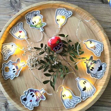 ITH LED Stickdatei Lichterkette Gespenster Cover - Bild 4
