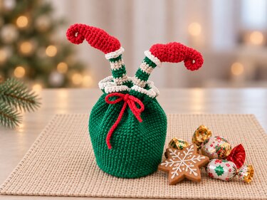 Häkelanleitung Weihnachts-Geschenkbeutel im Elfendesign, Weihnachtsdeko - Bild 8