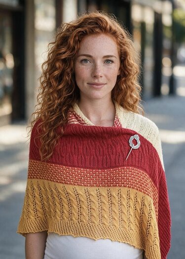 Teufelinchen, gestricktes Dreieckstuch - Bild 7