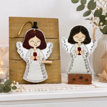 Stickdatei ITH Engel Adventskalender 13x18cm - Bild 2