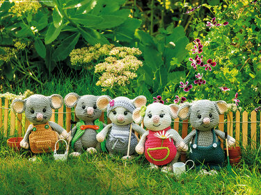 Gärtnertruppe Mäuse, gehäkelt - Bild 5