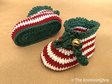 Häkelanleitung Babyschuhe Christmas