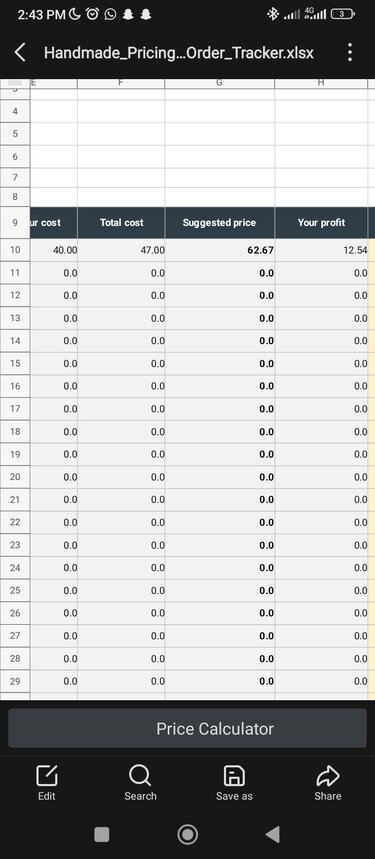 Handmade Pricing & Order Tracker (with built-in price calculator) - Image 3