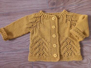 Strickanleitung Mädchenjacke in 7 Größen, 62-140, mit wunderschönem Raglan - Bild 23