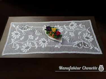 Tischläufer "Schmetterlinge" - Frühlingskollektion - Häkeln