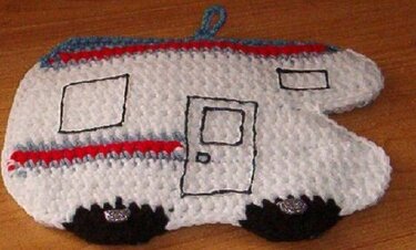 Camper Potholder - Crochet
