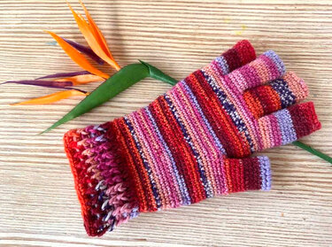 Fingerhandschuhe  "Oben Ohne" - Häkeln