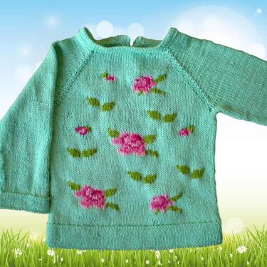 Pullover Raglan von oben - Strickanleitung