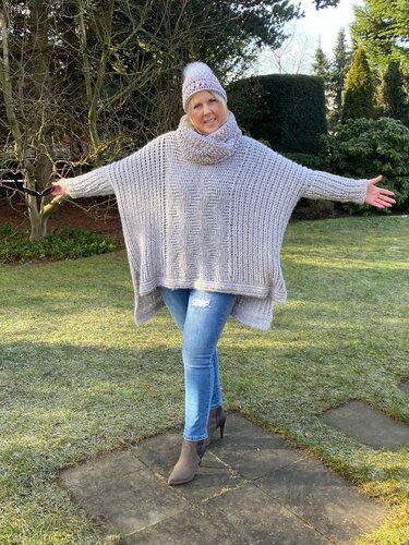 Häkelanleitung Wende-Poncho/Mütze Prima - Häkeln