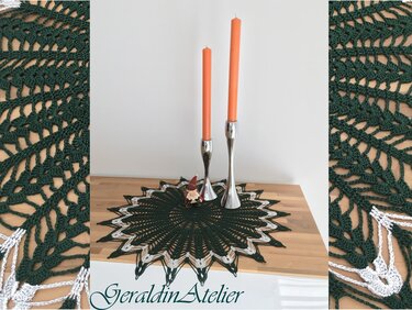 Tischdecke / Unterlage für den Christbaumständer - Häkeln